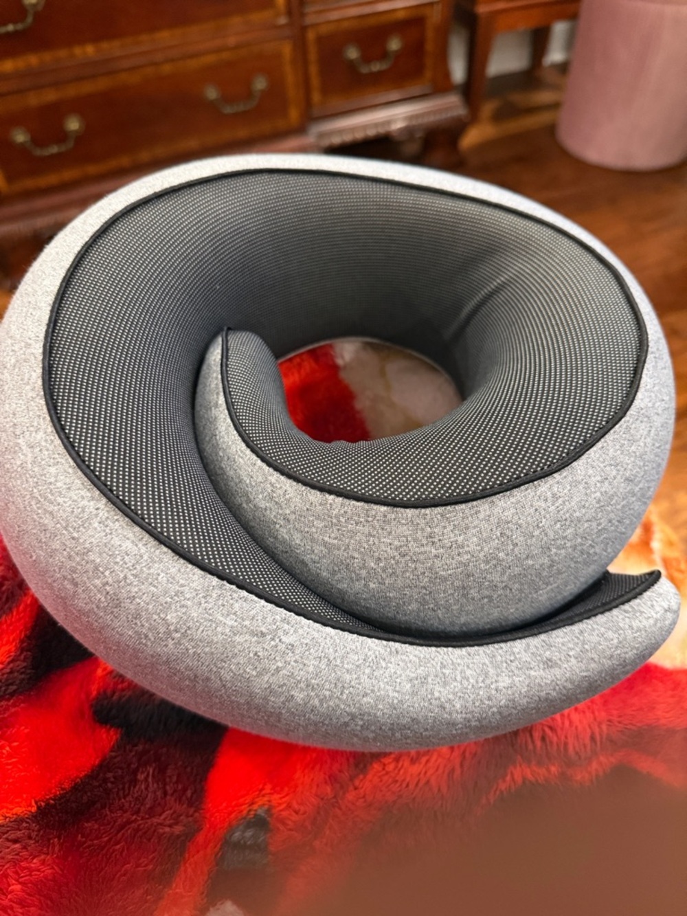 Gray Travel Neck Pillow - Premium Comfort